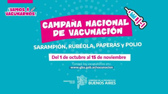 Buenos Aires: se inicia la campaña de vacunación contra Sarampión, Rubéola, Paperas y Polio