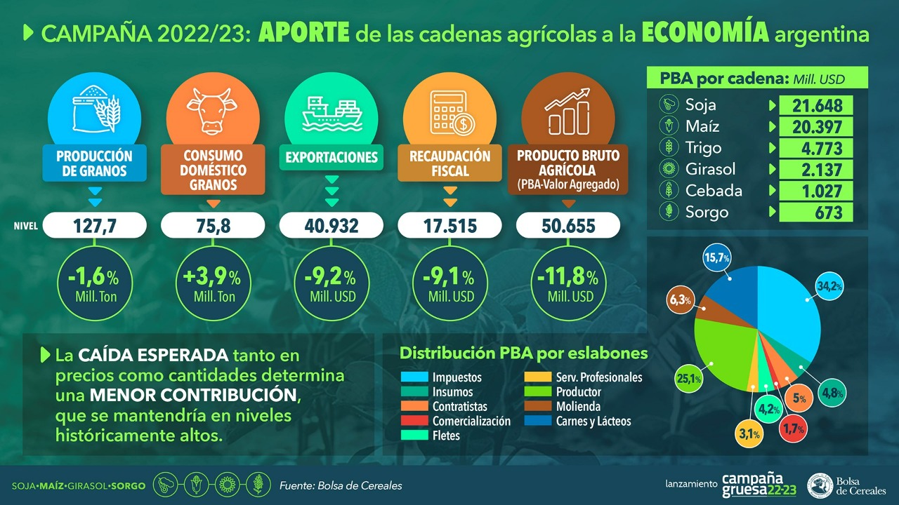 Granos: para la campaña 2022/23 se espera una caída en la producción