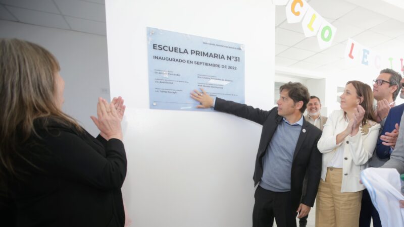 Buenos Aires: Kicillof inauguró tres edificios escolares