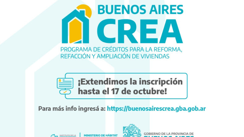 Viviendas: Se extiende la inscripción para créditos CREA