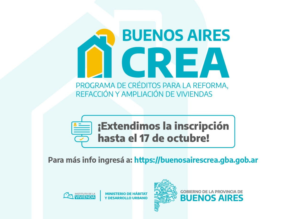 Viviendas: Se extiende la inscripción para créditos CREA