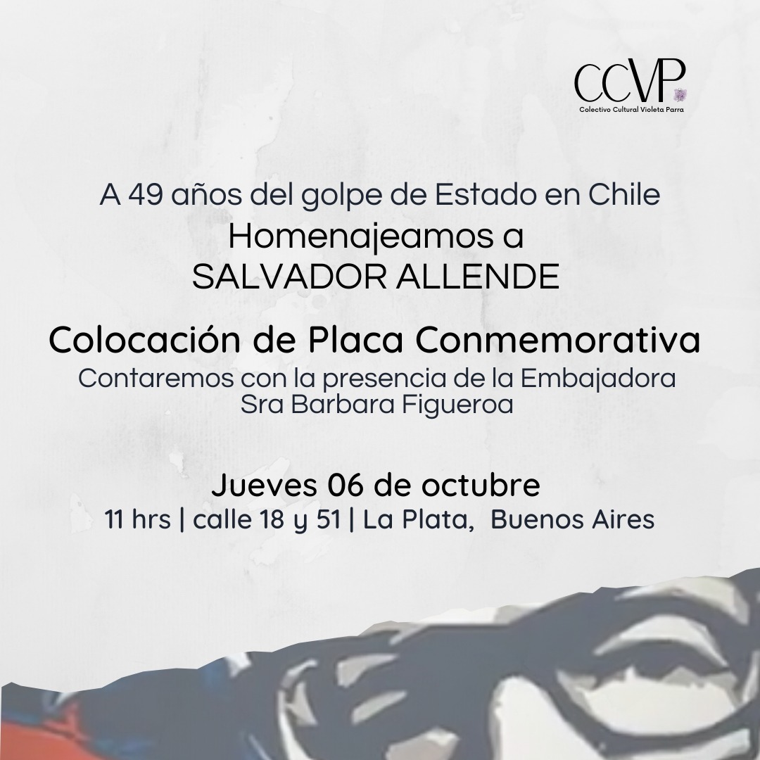 La embajadora de Chile rendirá homenaje al ex presidente Salvador Allende, en La Plata