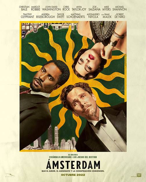 Ámsterdam, la historia de tres amigos envueltos en una trama secreta