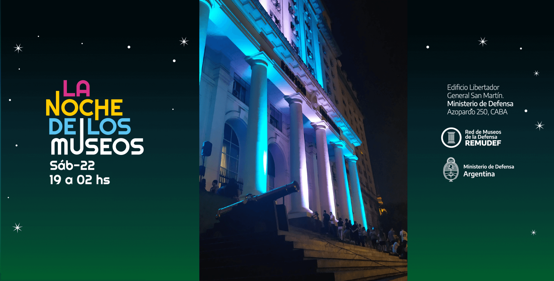 El ministerio de Defensa participa de la Noche de los Museos 2022
