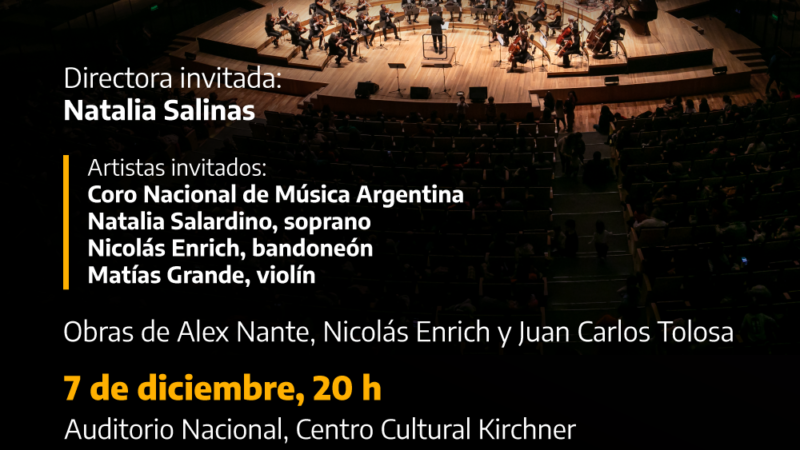 La Orquesta Nacional de Musica Argentina se presenta en el CCK