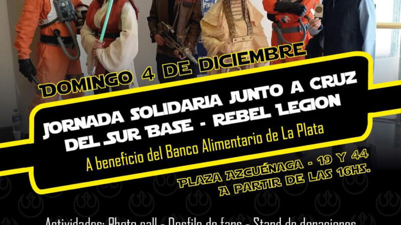Feria Manos Platenses: jornada solidaria con trajes de Star Wars