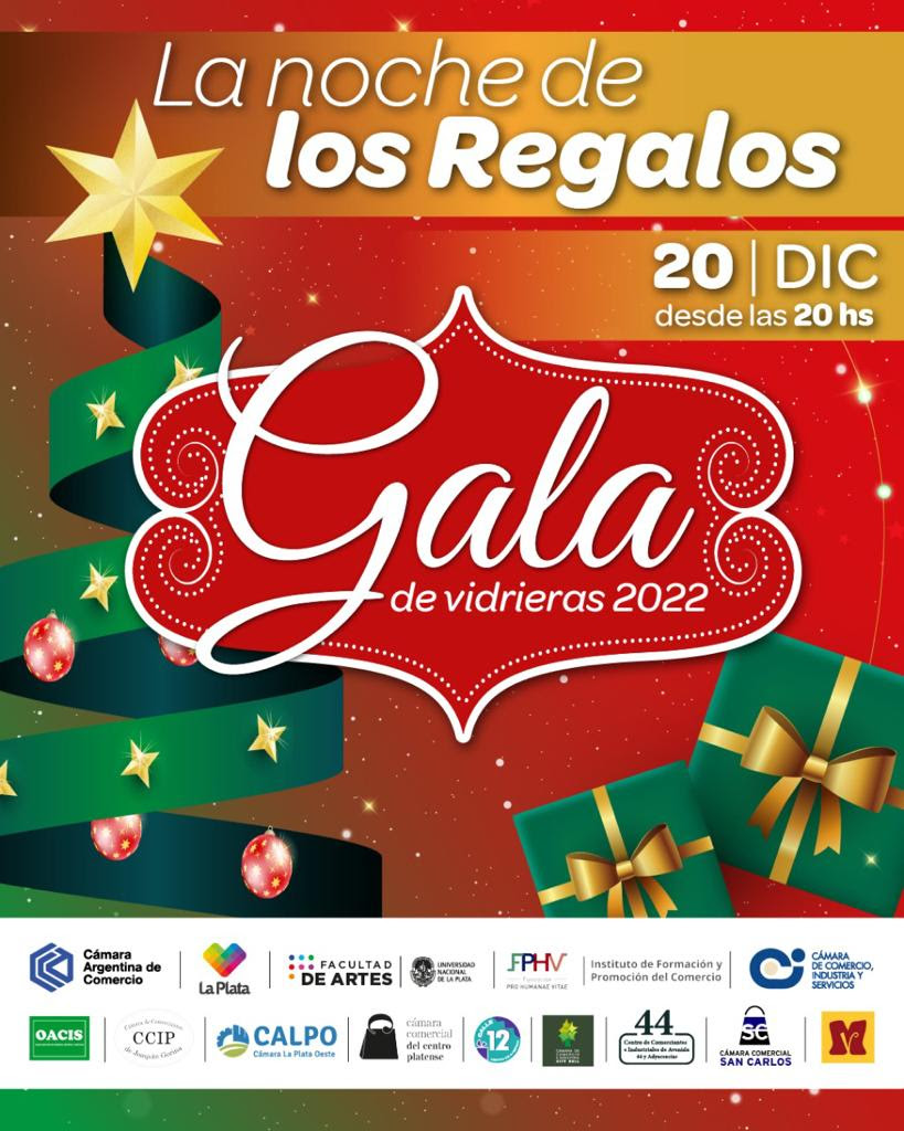 Noche de regalos y gala de vidrieras en La Plata