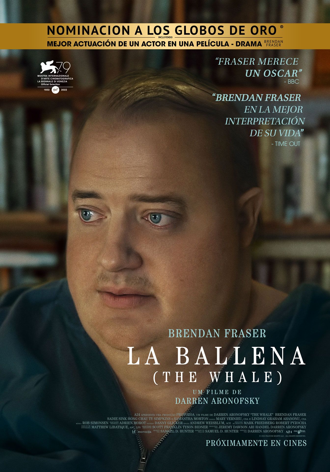 La Ballena” Nominada a 3 premios Oscar, se estrenará en Argentina el 9 de marzo