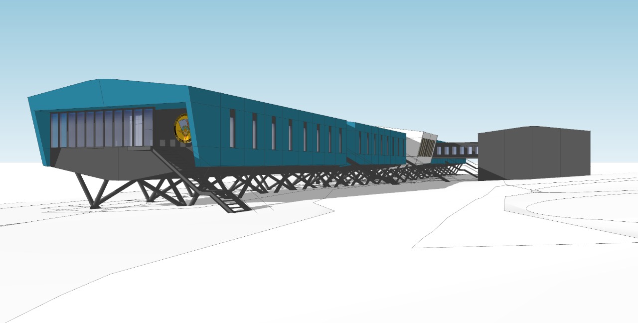 Base Petrel: Avanza la reconstrucción de la Casa Habitacional sustentable