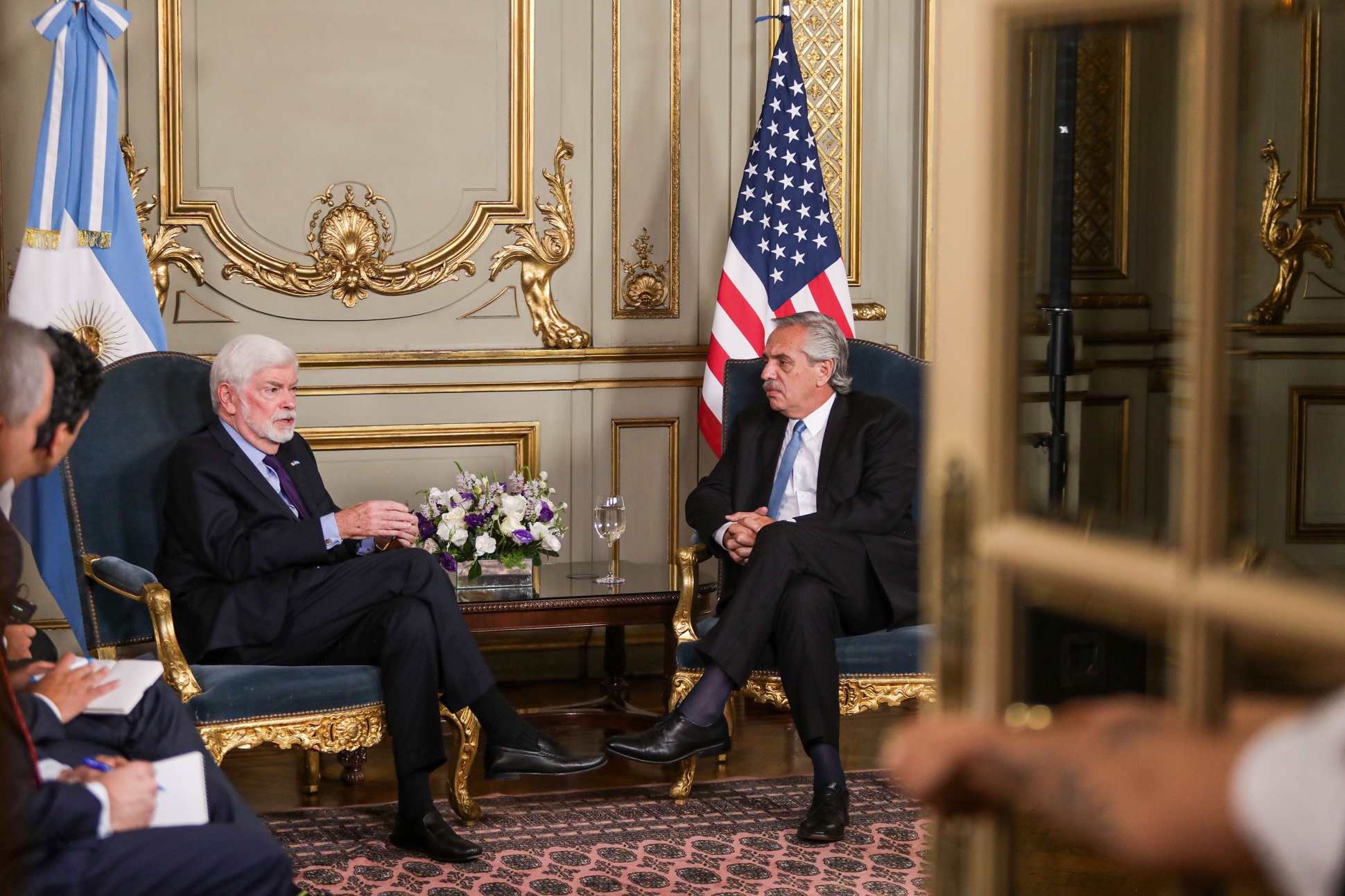 Fernández se reunió con el asesor presidencial  de Estados Unidos, Christopher Dodd