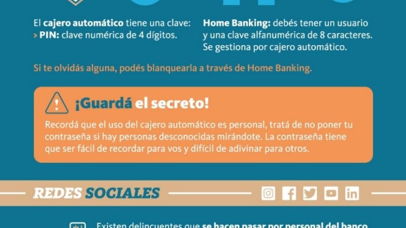 Recomendaciones para utilizar las redes sociales del Banco Nación de forma segura