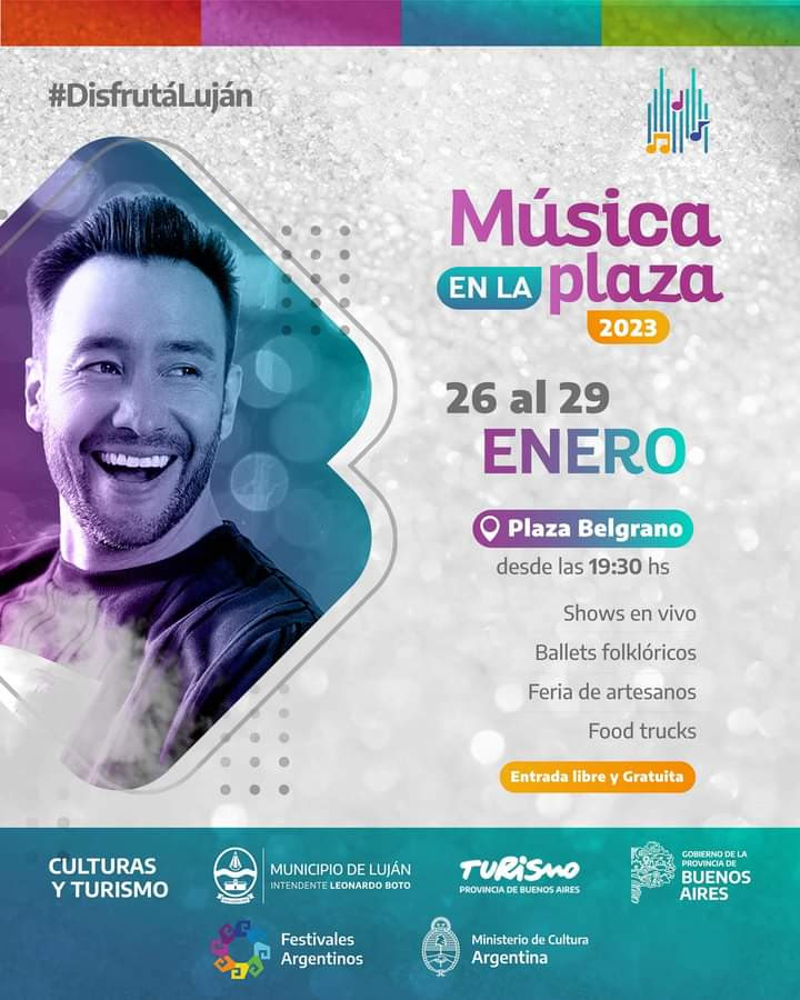 Luciano Pereyra vuelve a Luján con un espectáculo gratuito