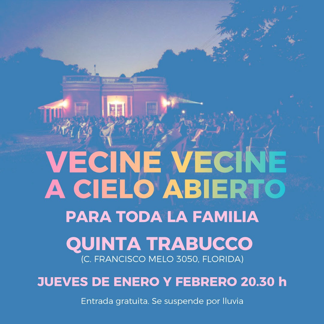 Florida: arranca el ciclo Cine a Cielo Abierto, para toda la familia, en la Quinta Trabucco.