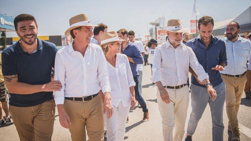 Expoagro: Hotton, junto a Larreta y Santilli, de recorrida por la exposición