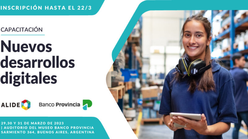 Banco Provincia y ALIDE harán una capacitación con eje en desarrollo productivo