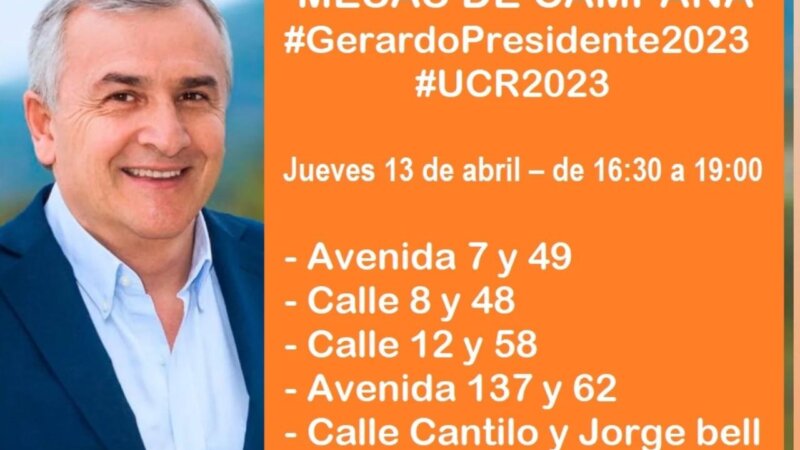 Gerardo Morales tiene previsto visitar La Plata en el marco de su campaña presidencial