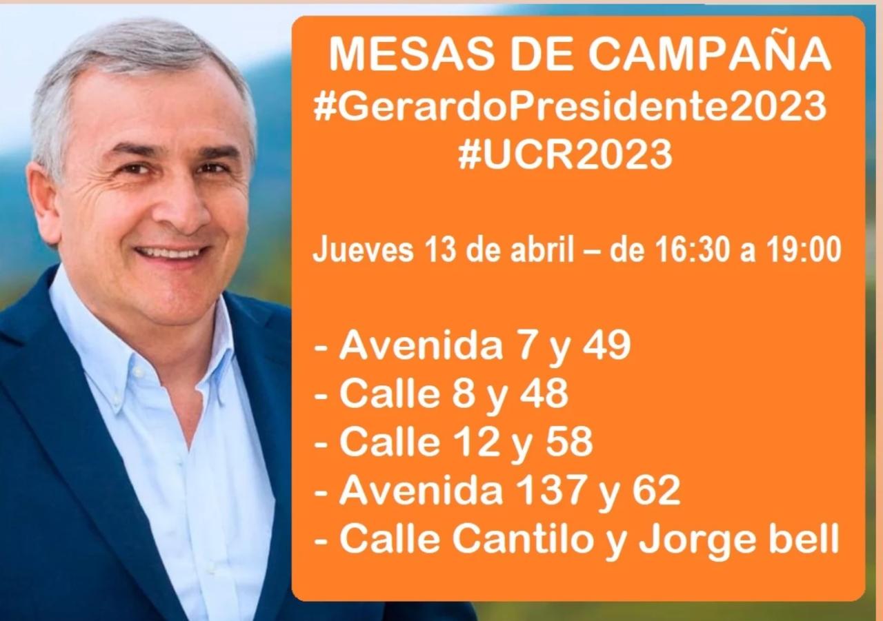 Gerardo Morales tiene previsto visitar La Plata en el marco de su campaña presidencial