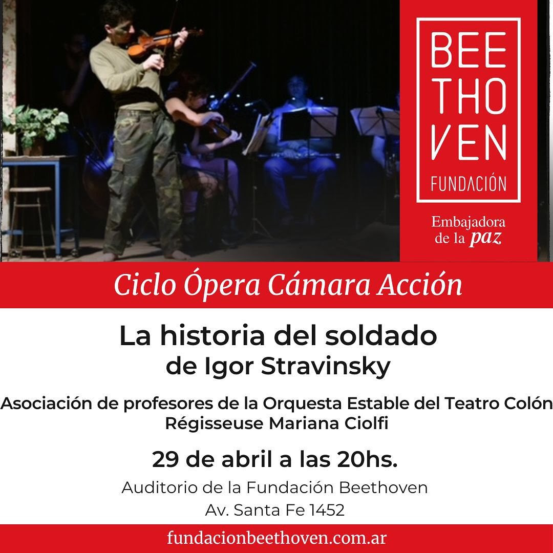 La Fundación Beethoven presenta “La historia del soldado”, de Igor Stravinsky, del nuevo Ciclo “Ópera de Cámara Acción”