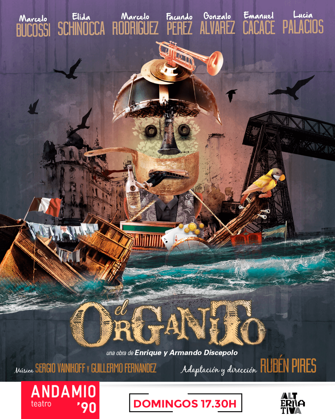 El Organito, los domingos en el Teatro Andamio 90, un clásico  grotesco altamente recomendable