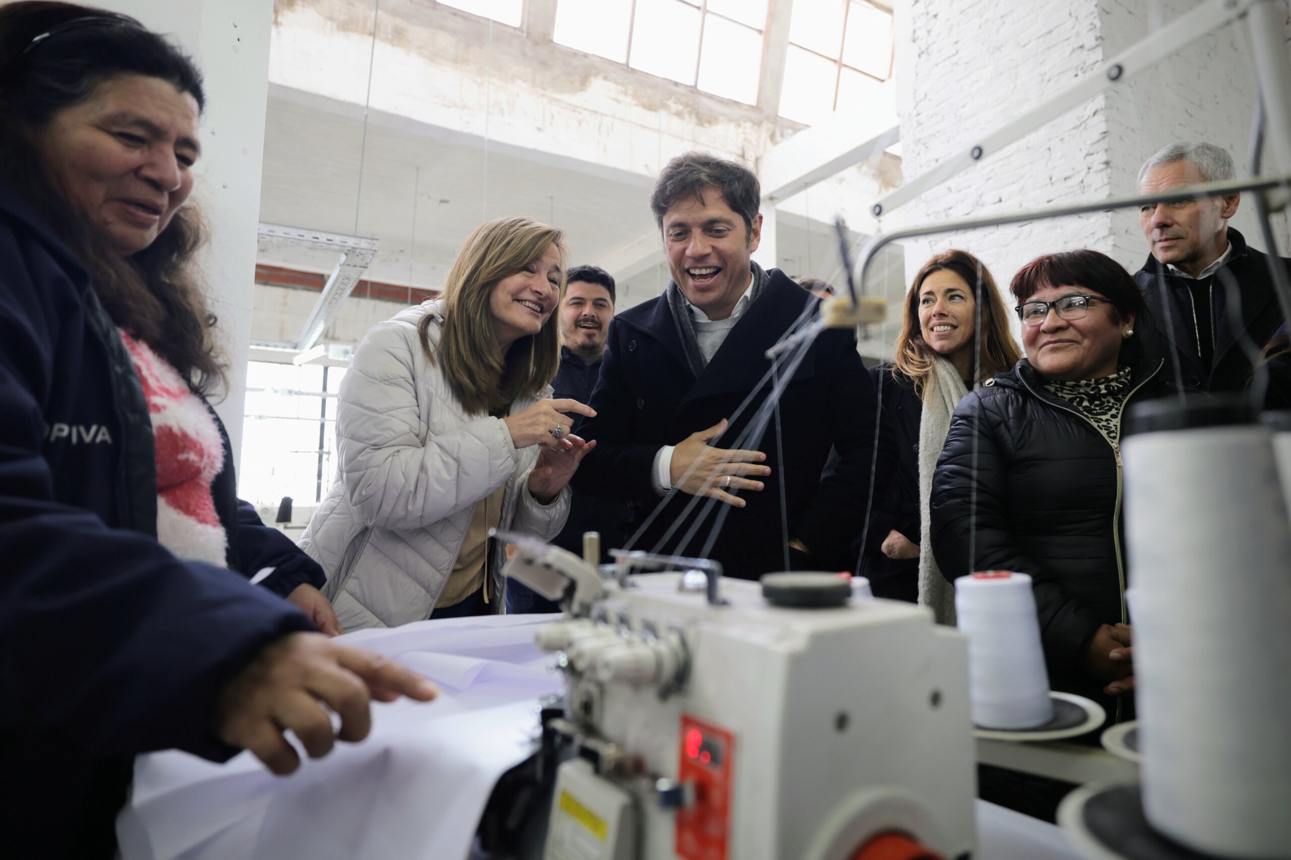 Kicillof: “Donde el neoliberalismo veía un baldío, el peronismo y los trabajadores hicieron un polo textil»