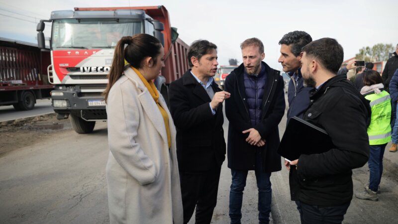 Buenos Aires: Kicillof recorrió obras en el Camino de Cintura