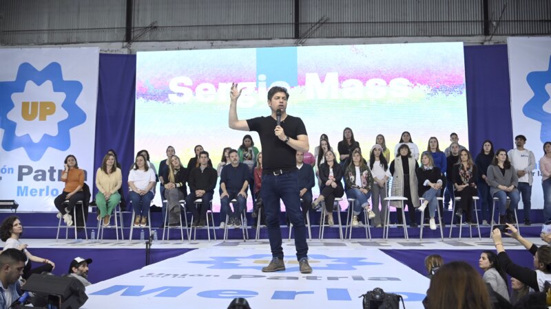 Kicillof en Merlo:» Van contra las mujeres organizadas»