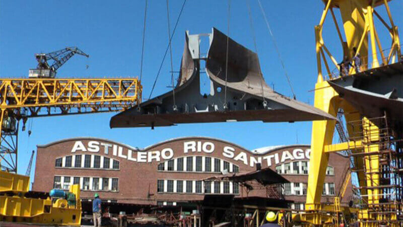 Se realizará la botadura de la compuerta que construyó el Astillero Rio Santiago para Puerto Belgrano