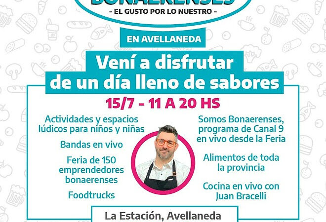 Sabores bonaerenses, la feria de alimentos, se realizará en Avellaneda