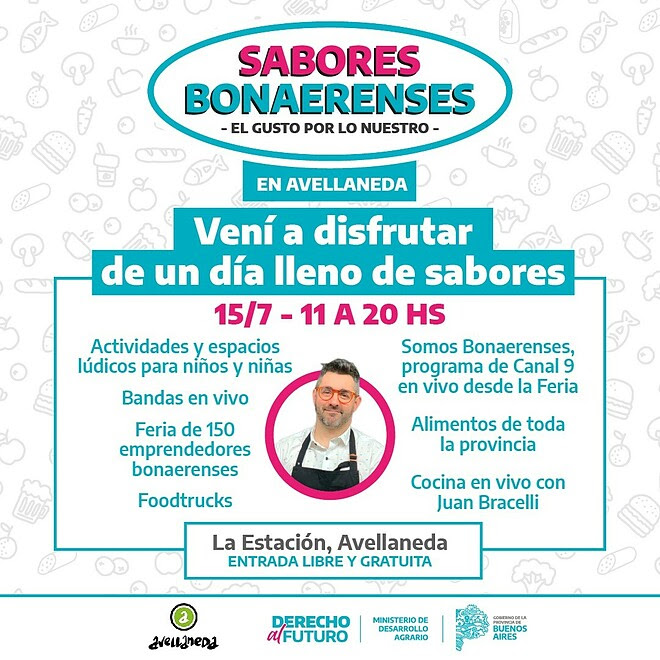Sabores bonaerenses, la feria de alimentos, se realizará en Avellaneda