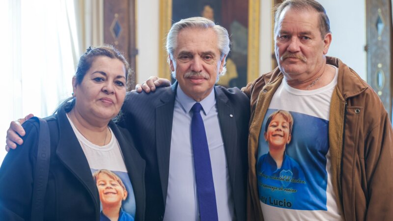 El presidente recibió  en la Casa Rosada a los familiares de Lucio Dupuy