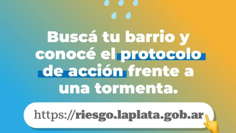 En La Plata brindan información a los vecinos en caso de tormentas