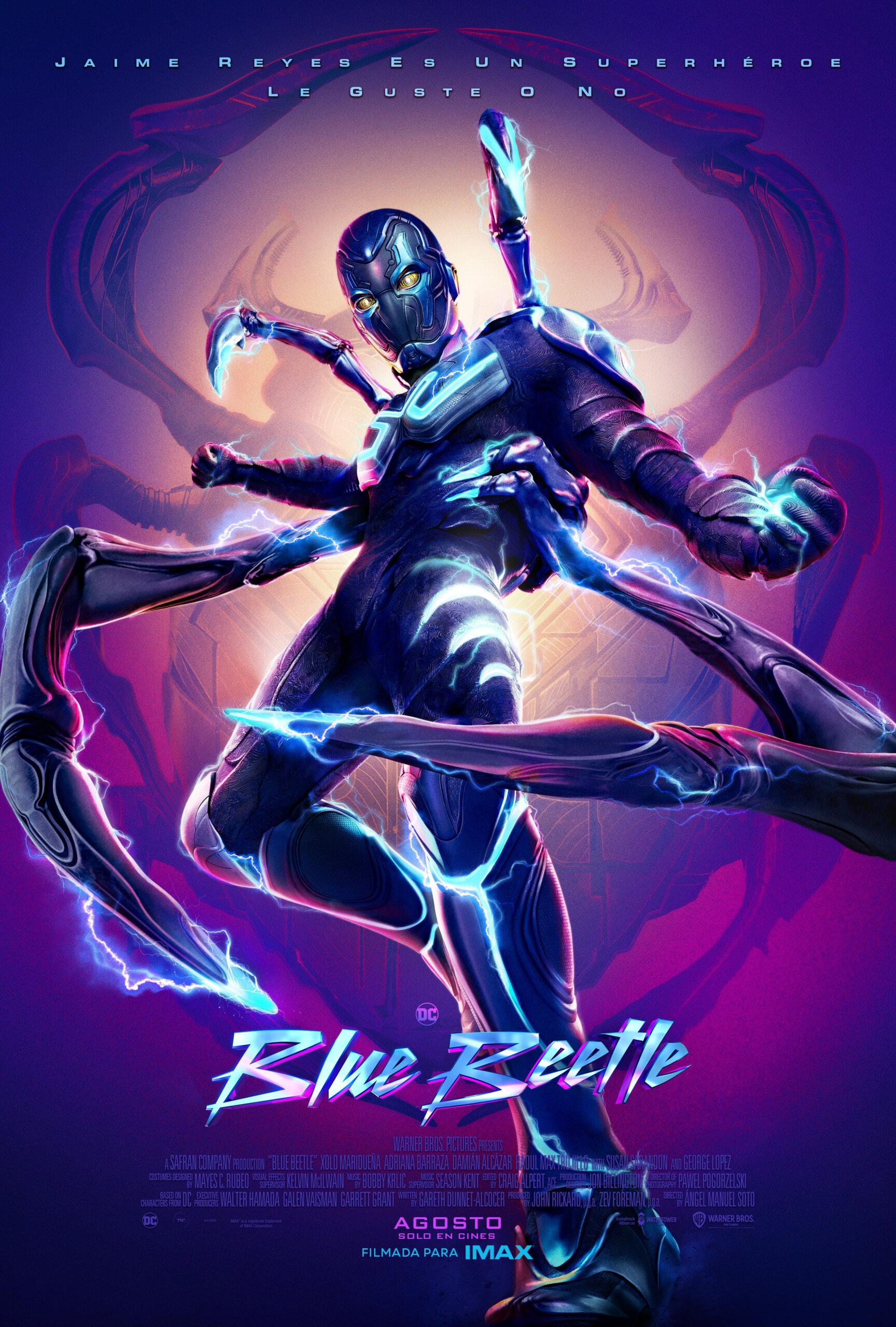 “Blue Beetle” llegó a los cines distribuida en todo el mundo por Warner Bros. Pictures
