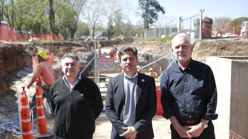 Kicillof y Alak  recorrieron avances de obras pluviales en La Plata