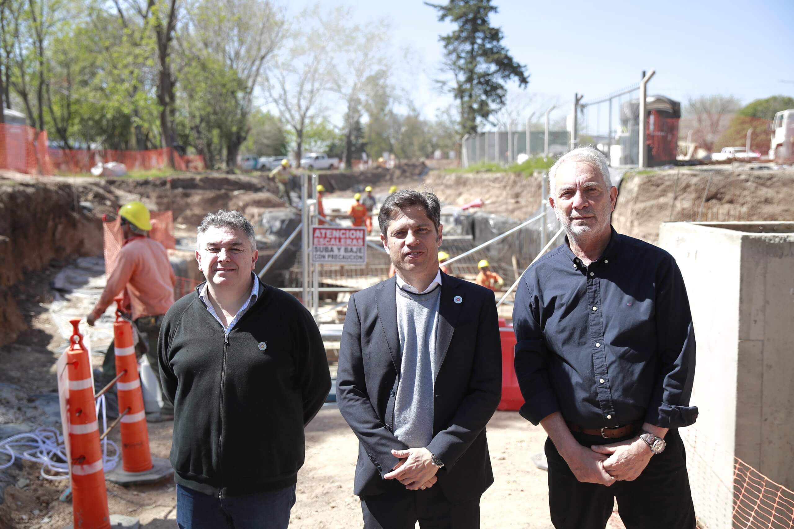 Kicillof y Alak recorrieron avances de obras pluviales en La Plata