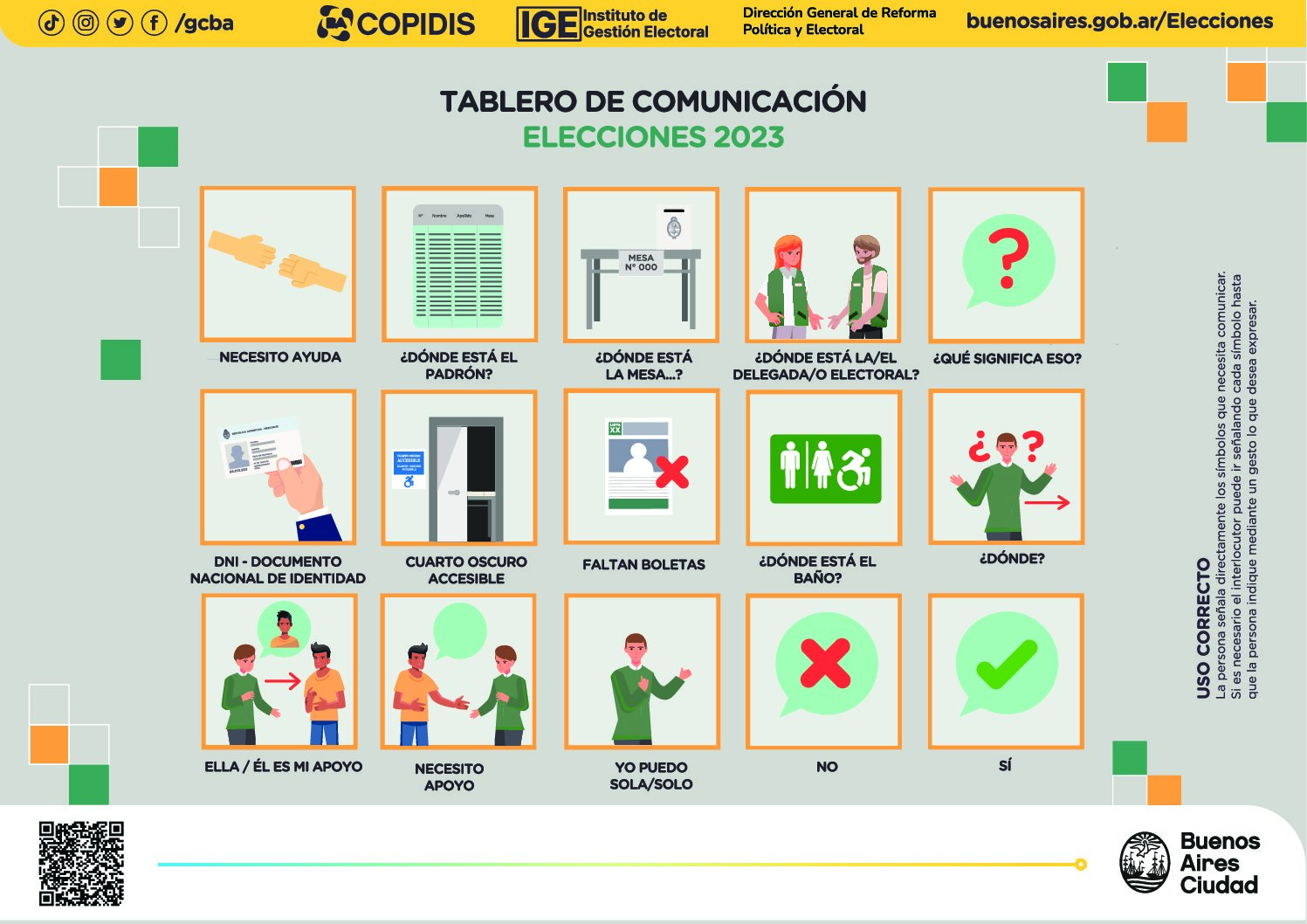 CABA: en las elecciones habrá tableros de comunicación para personas con discapacidad