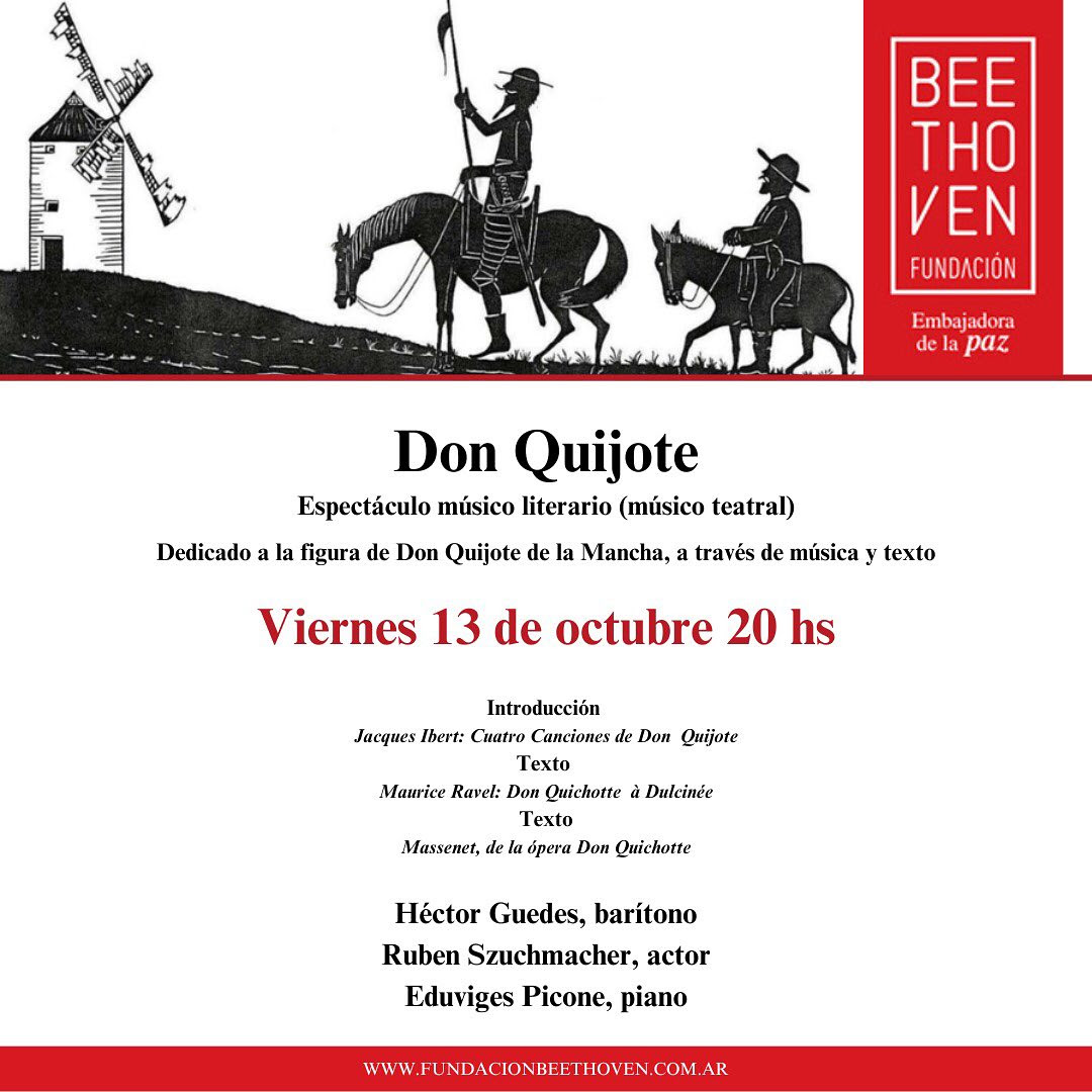 La Fundación Beethoven presenta «Don Quichotte «, en homenaje al inmortal Quijote