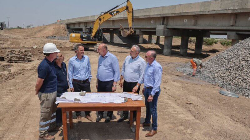 Katopodis y Perotti recorrieron obras en la Ruta Nacional N° 34