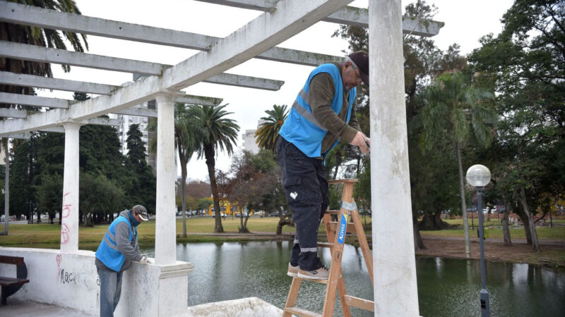 La Plata: megaoperativo de limpieza y puesta en valor en el Parque Saavedra