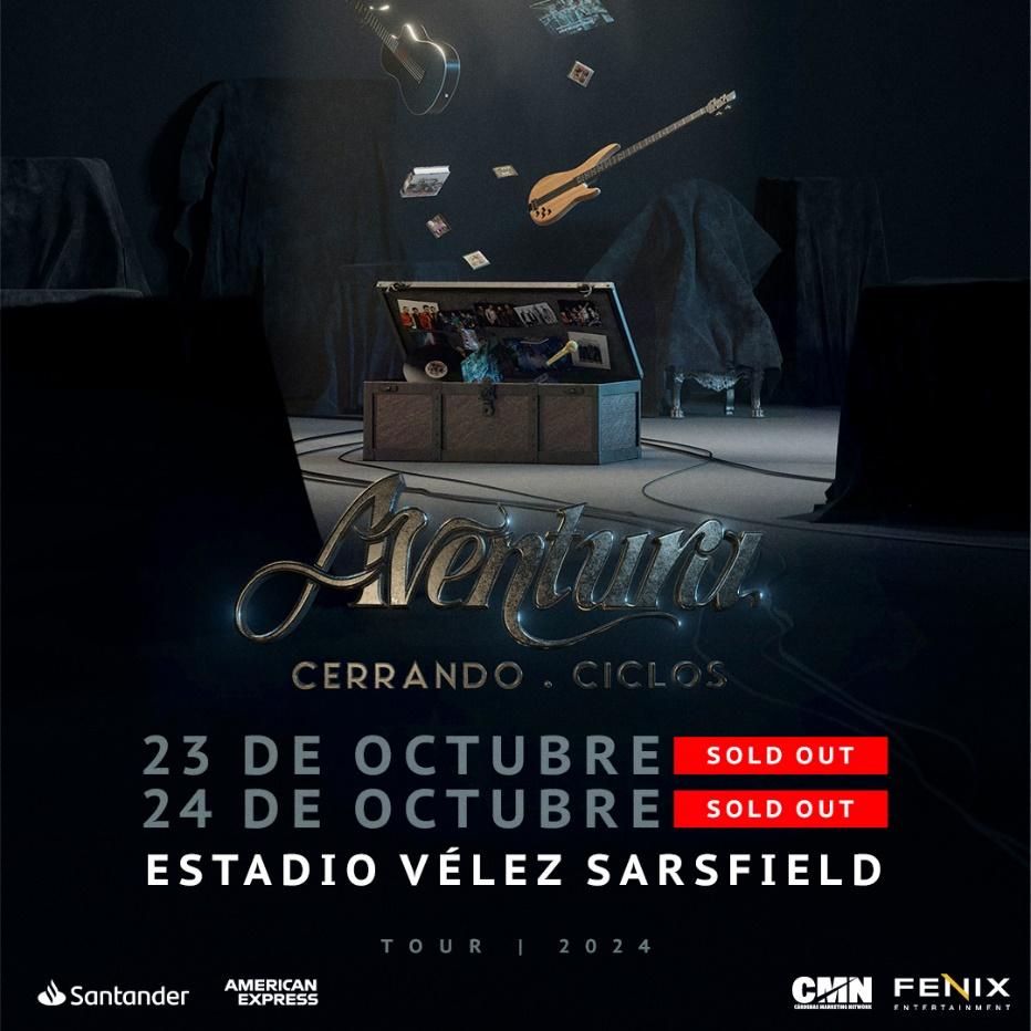 Aventura agotó su segundo show en el estadio de Vélez en cinco horas