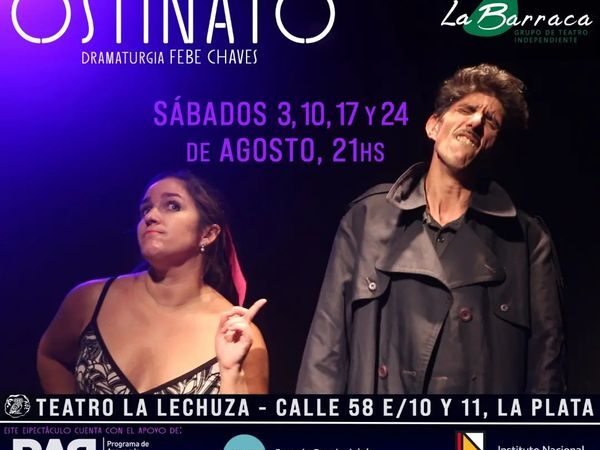 La Plata: Vuelve a escena Ostinato en el teatro La Lechuza
