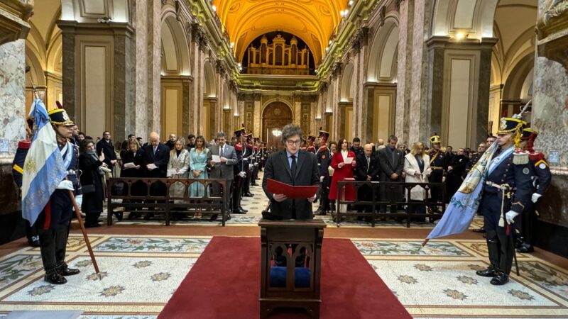 El presidente Milei participó del Tedeum en la Catedral Metropolitana
