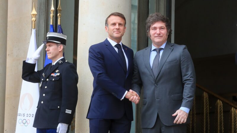 París: Macron recibió al presidente Milei en el Palacio del Elíseo