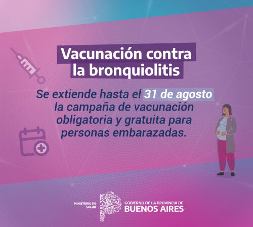Buenos Aires: prorrogan hasta fin de agosto la vacunación contra la bronquiolitis