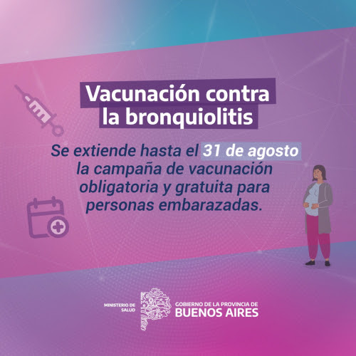 Buenos Aires: prorrogan hasta fin de agosto la vacunación contra la bronquiolitis