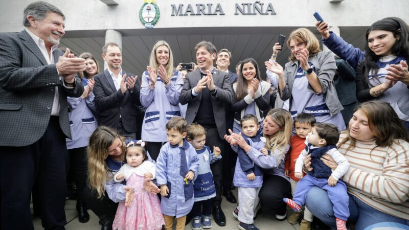 Luján:Kicillof  inauguró el edificio del Jardín Maternal