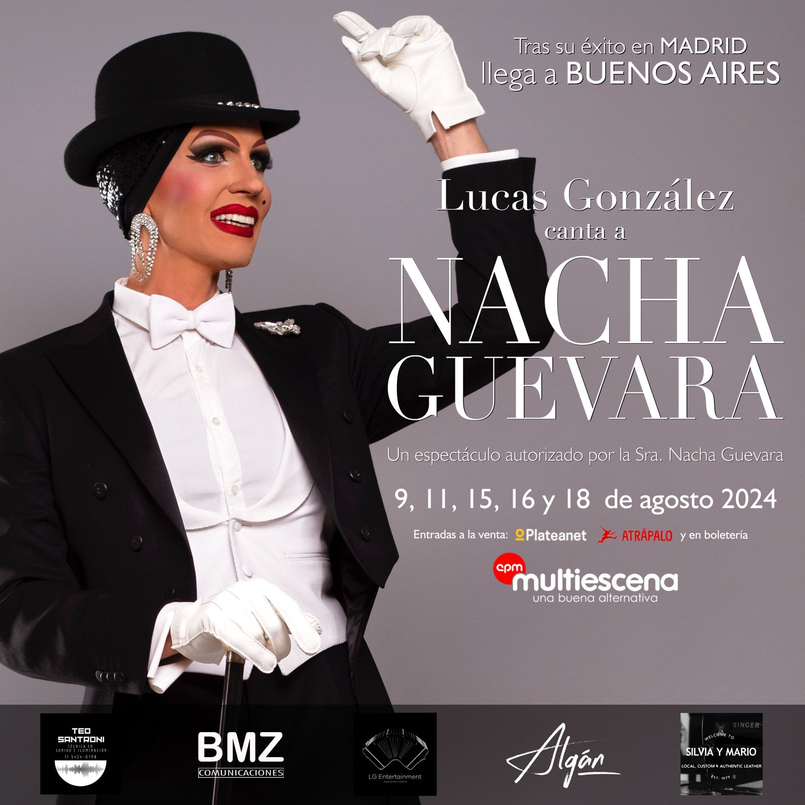 Tras su éxito en Madrid llega a Buenos Aires»Lucas González canta a Nacha Guevara»