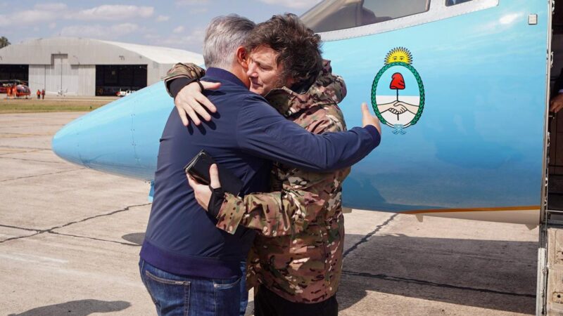 Milei viajó a Córdoba por los incendios forestales