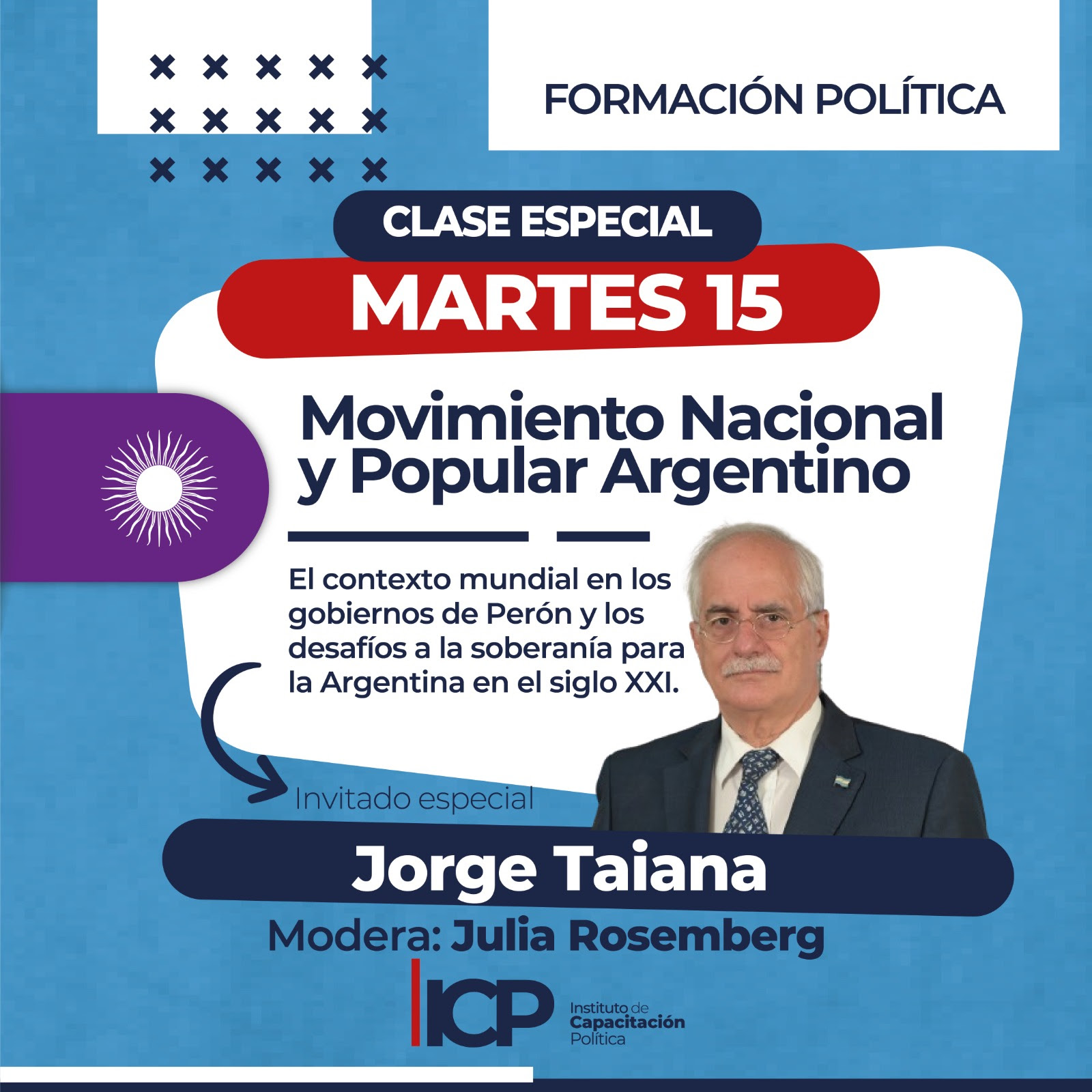 La Plata:Taiana brindará una clase especial de formación política