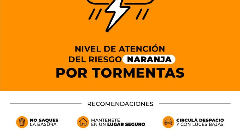 Tormentas: en La Plata elevan a «naranja» el Nivel de Atención del Riesgo (NAR)