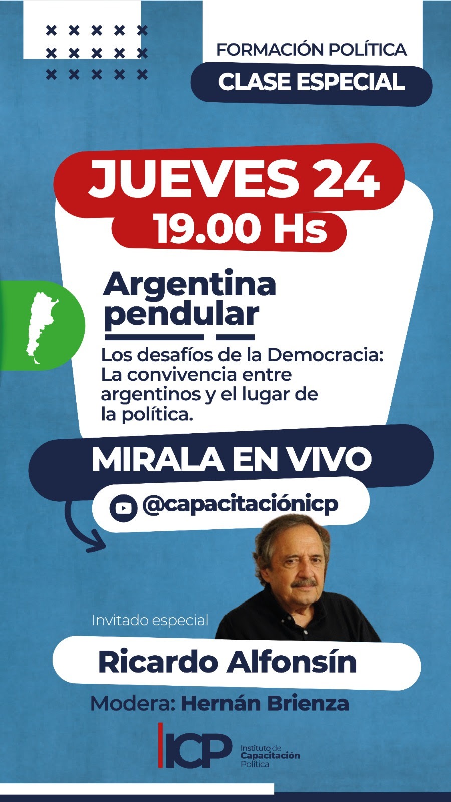 Ricardo Alfonsín brindará una clase especial en La Plata